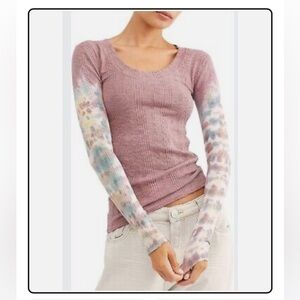 [SOLD] WE THE FREE BIG SUR TIE DYE TEE IN MISTY MOUNTAIN XS